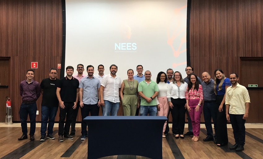 Integrantes do NEES durante workshop de planejamento para a entrega dos livros